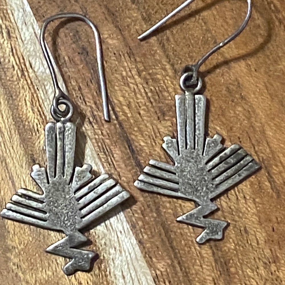 Vintage thunderbird stamped 925 earrings